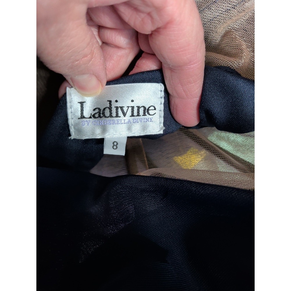 Ladivine CD387 - Versatile Neckline Ruched Evening Gown - Picture 10 of 13